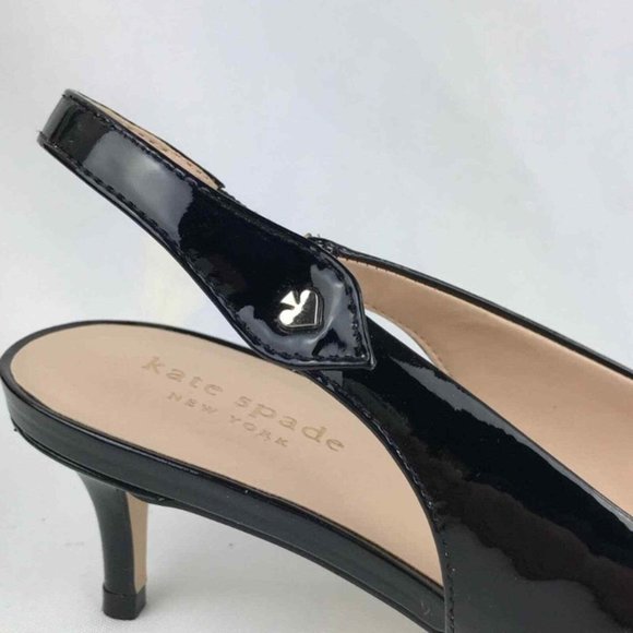 Kate Spade kitten heel (2 inch) patent leather slingback pumps - Picture 4 of 6